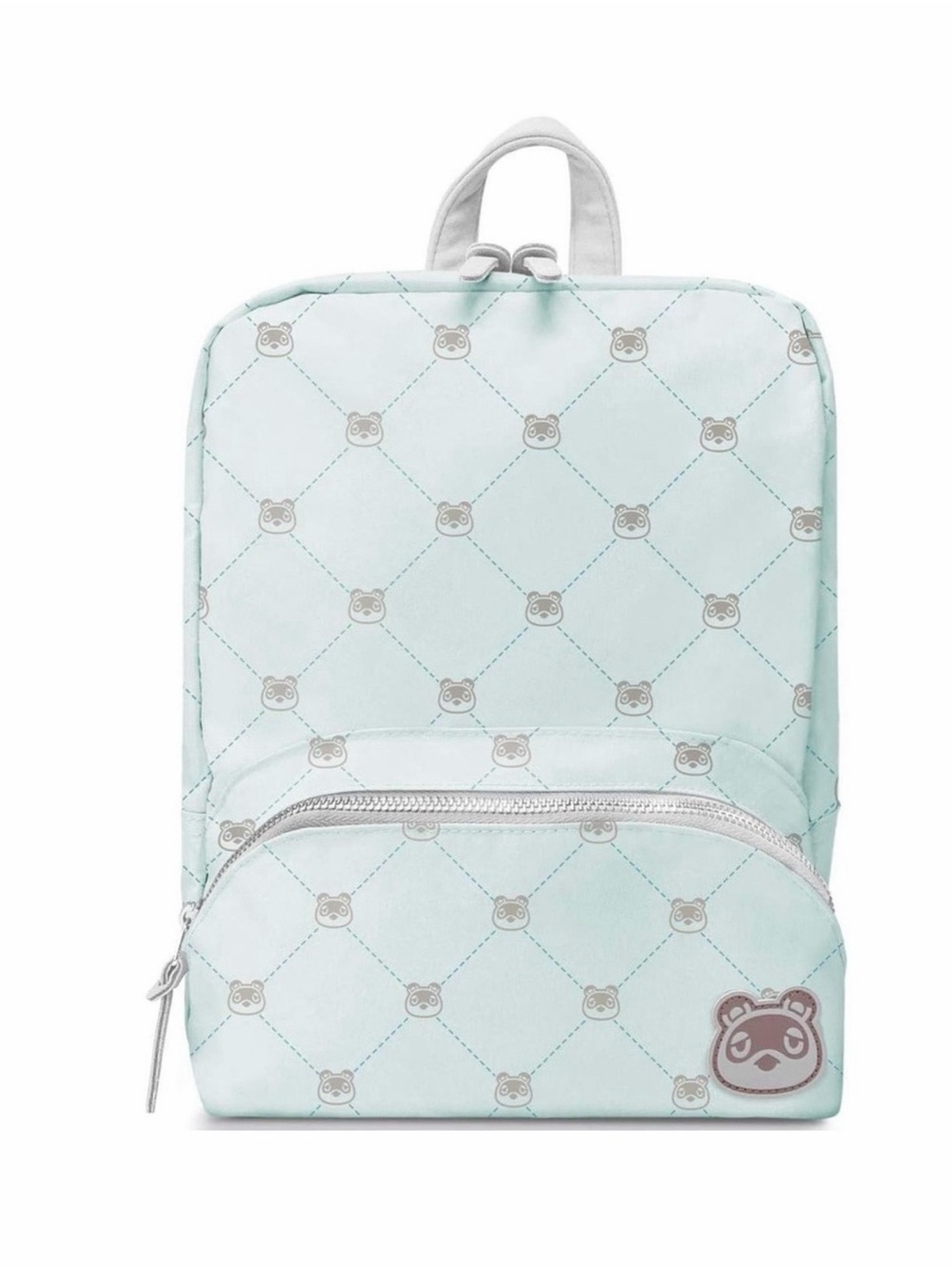 Nintendo Kids Backpack Mint Green and White Animal Crossing Pattern (like new)
